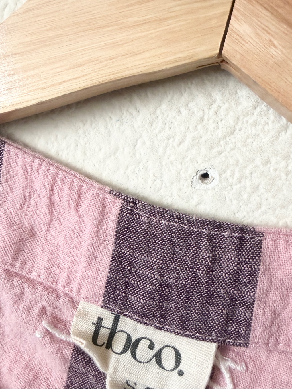 Tbco Small Pink Striped Cotton Tie Top With Matching Shorts — image 5 of 8
